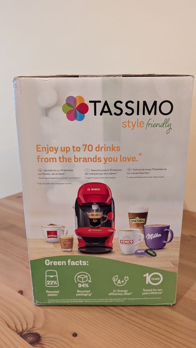 Cafetera Bosch Tassimo Style Friendly Roja