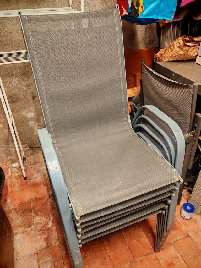 Mesa de jardín cristal y metal