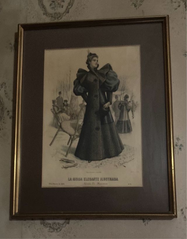 Láminas moda s.XIX enmarcadas