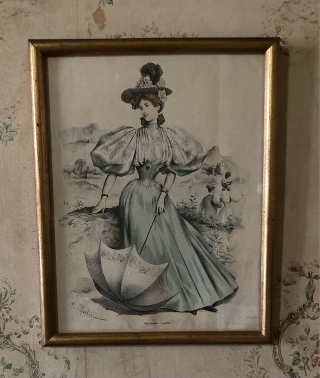 Láminas moda s.XIX enmarcadas
