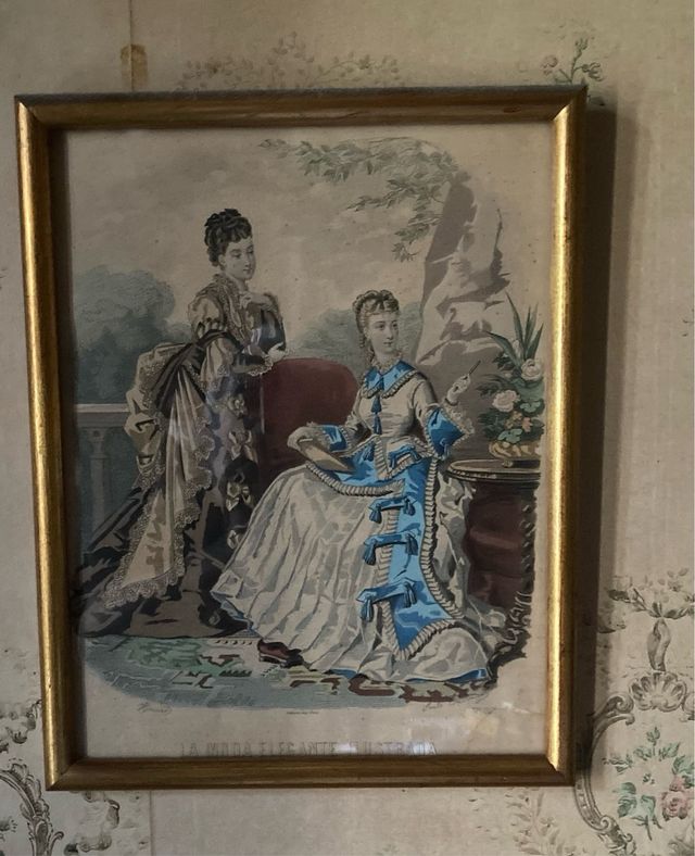 Láminas moda s.XIX enmarcadas
