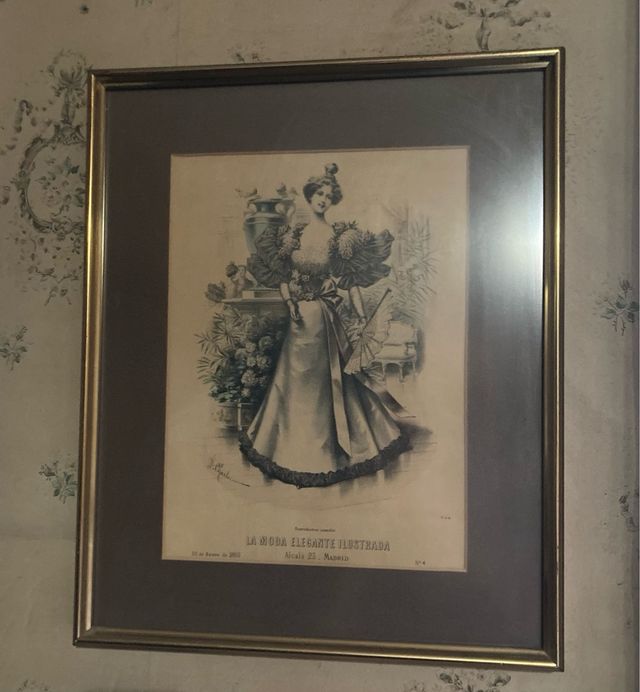 Láminas moda s.XIX enmarcadas