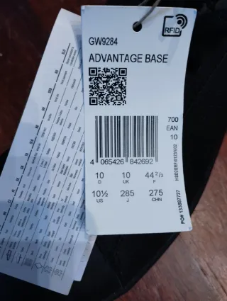 Zapatillas Adidas Advantage Base Negras Talla 44