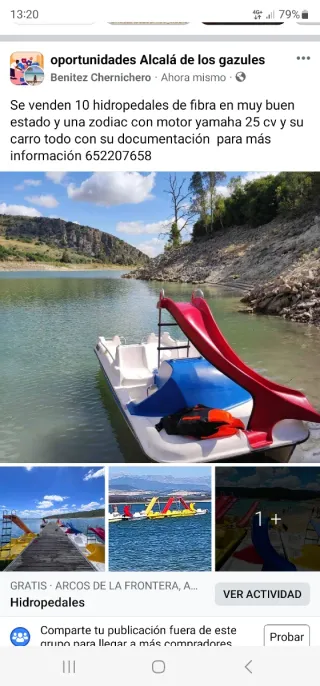 Negocio de hidropedales