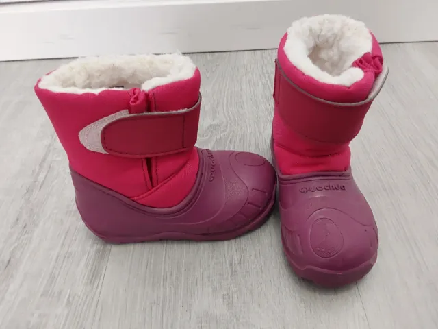 Botas de nieve / apres ski Quechua rosas talla 22