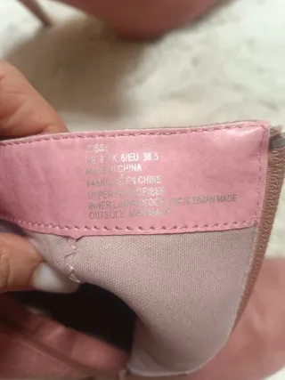 Botines tacón rosa lazo