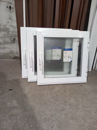 3 Ventanas de aluminio blanco de 1hoja 60x60 Nueva