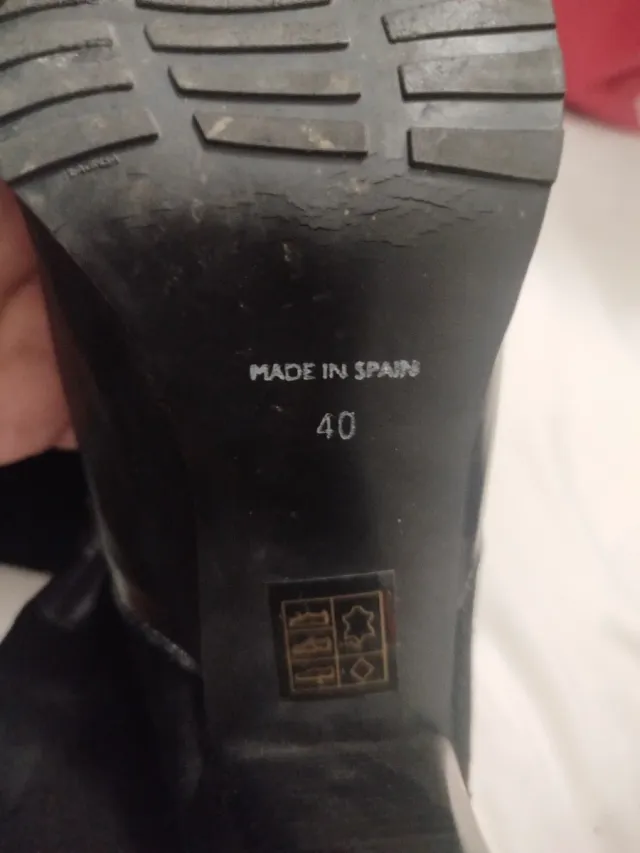 Botas altas piel y ante negras