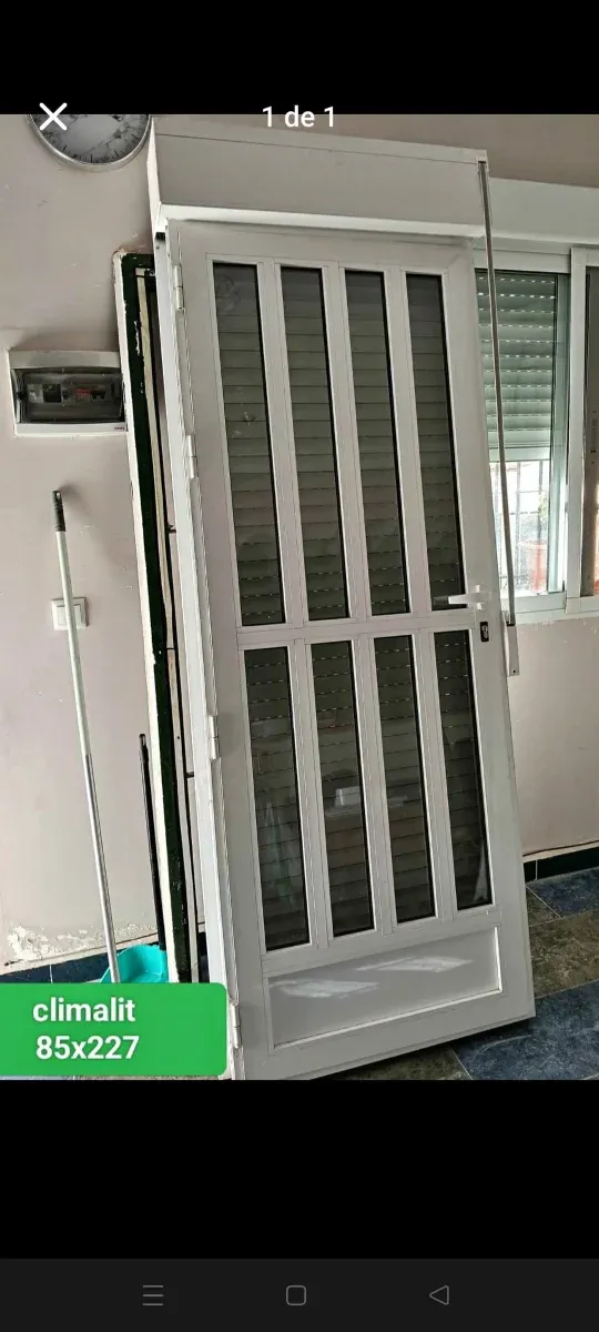 Puerta aluminio Climalit 85x227