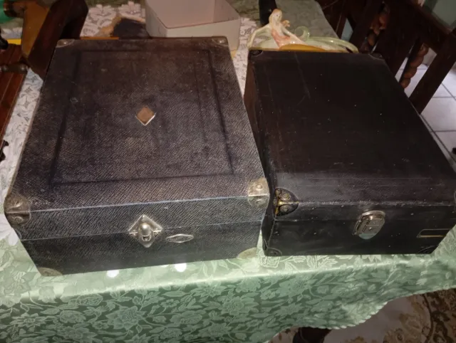 Lote de 2 gramófonos antiguos
