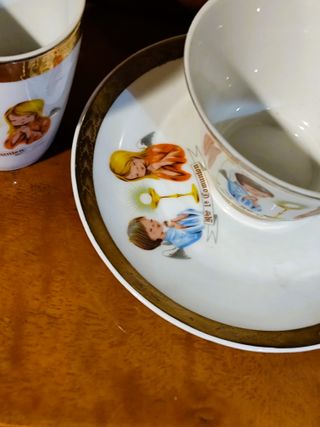 Antiguo Juego Porcelana Primera Comunión