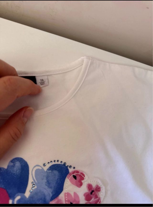 Set bimba maglietta e gonna taglia 7 anni