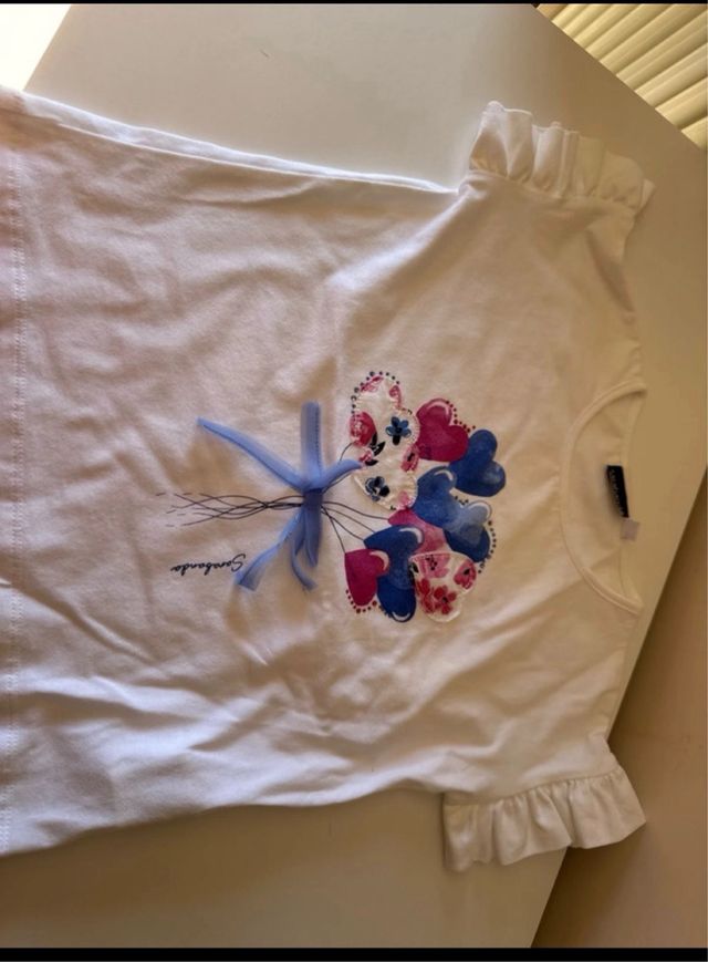 Set bimba maglietta e gonna taglia 7 anni