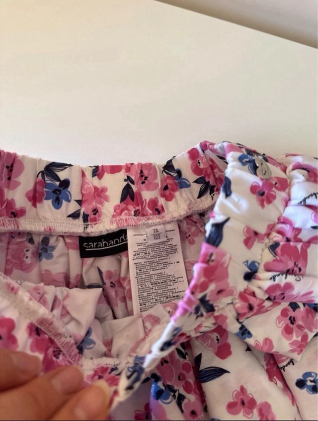 Set bimba maglietta e gonna taglia 7 anni