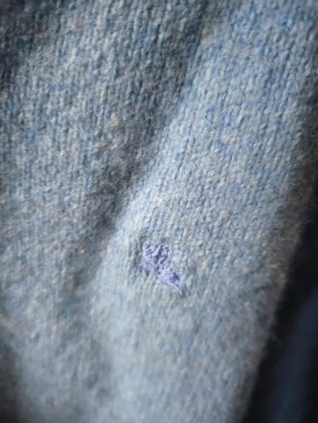 Jersey Burberry Azul V-Neck