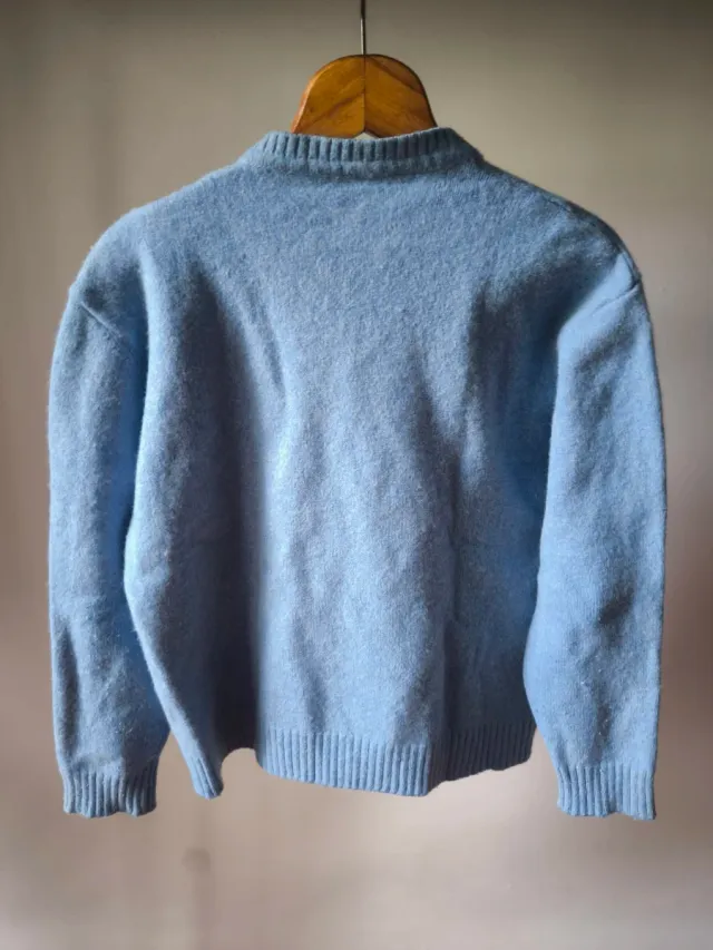 Jersey Burberry Azul V-Neck