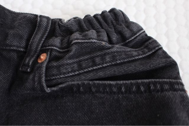 Falda vaquera negra Mango Talla M