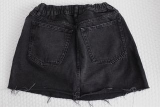 Falda vaquera negra Mango Talla M