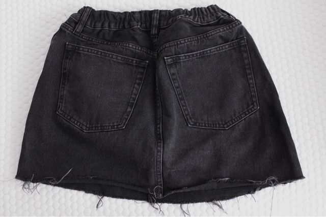 Falda vaquera negra Mango Talla M