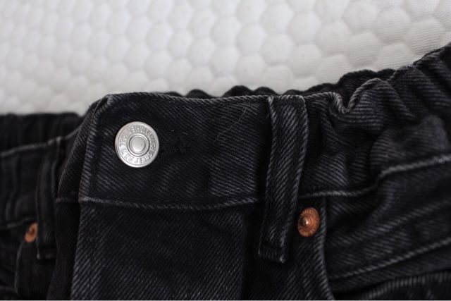 Falda vaquera negra Mango Talla M