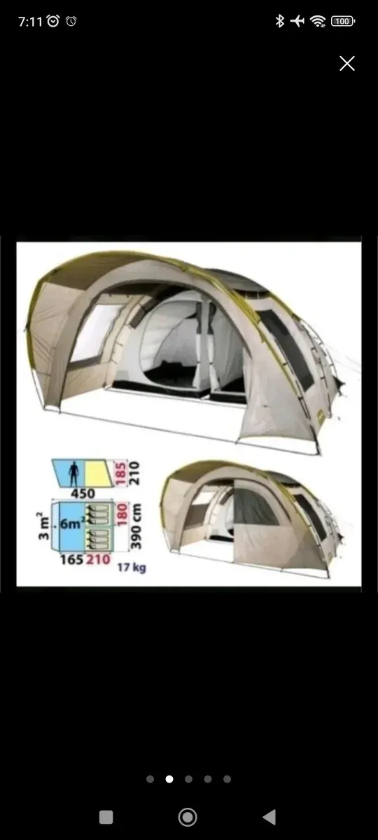 Tienda de campaña para 6 personas con 2 hab.