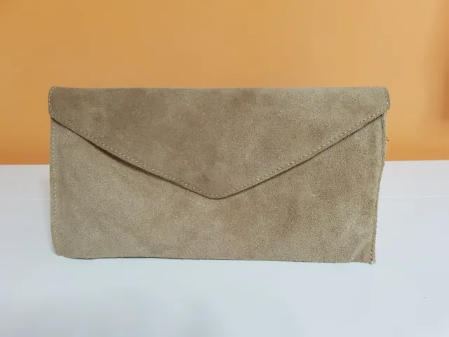 Bolso/Clutch Beige/Marrón
