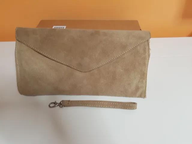 Bolso/Clutch Beige/Marrón