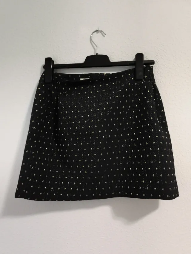 Falda fiesta negra y dorada Green Coast