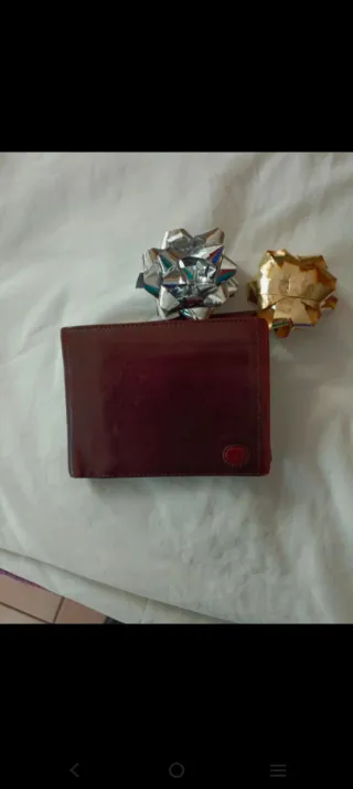 Portafoglio uomo pelle bordeaux/ marrone