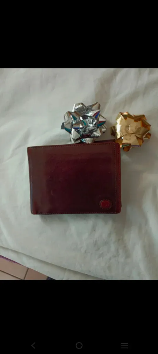 Portafoglio uomo pelle bordeaux/ marrone