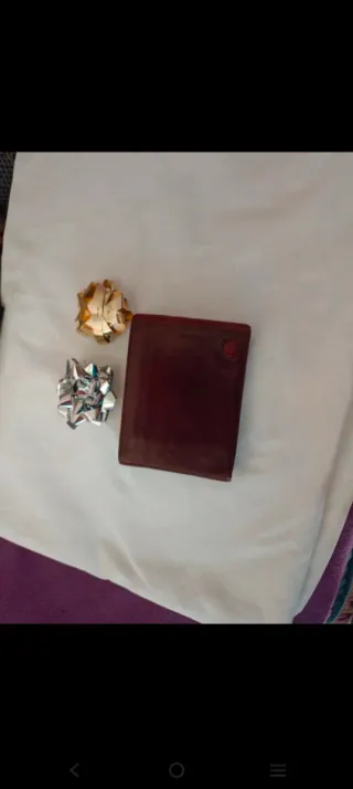 Portafoglio uomo pelle bordeaux/ marrone