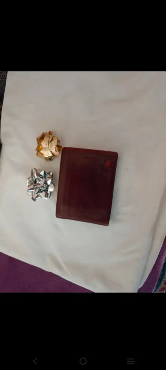 Portafoglio uomo pelle bordeaux/ marrone