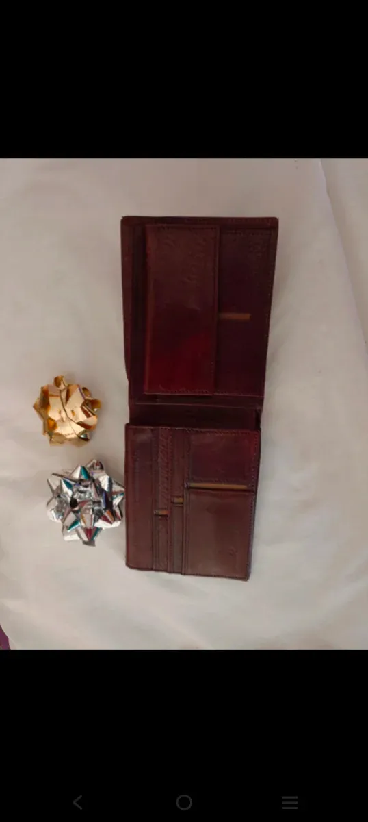 Portafoglio uomo pelle bordeaux/ marrone