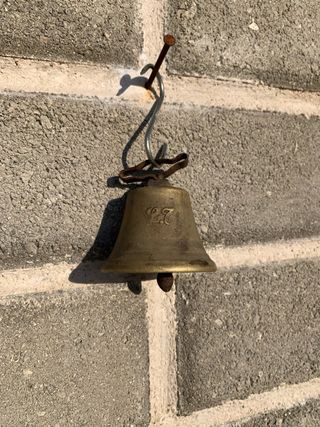 Campana antica bronzo numerata