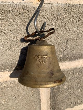 Campana antica bronzo numerata