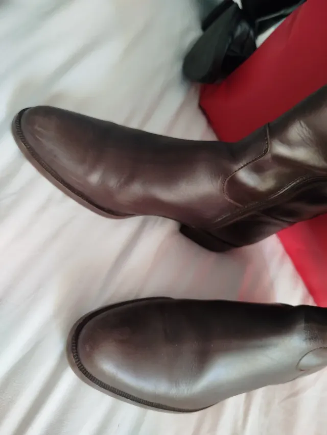 Botas de piel estilo hípico