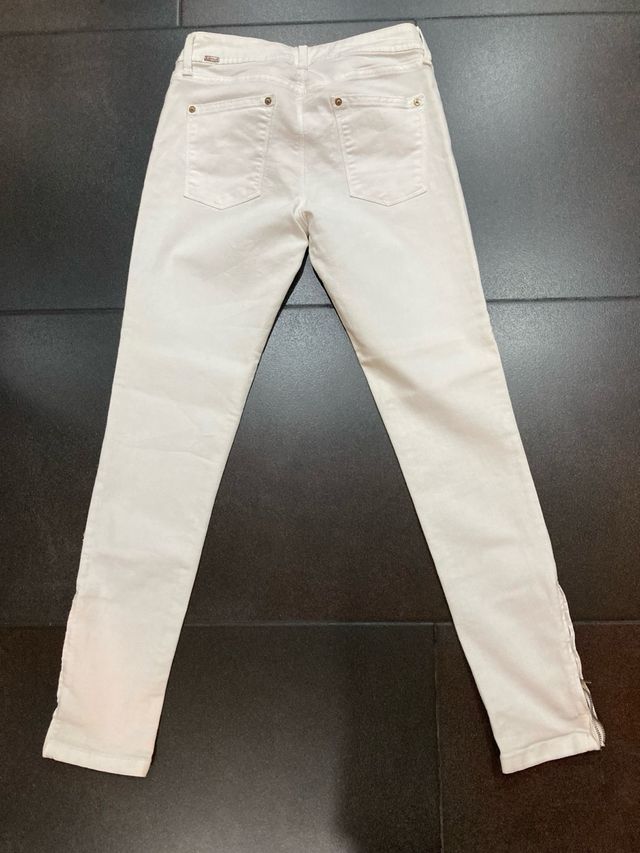 Pantalón ZARA blanco algodón Talla 38