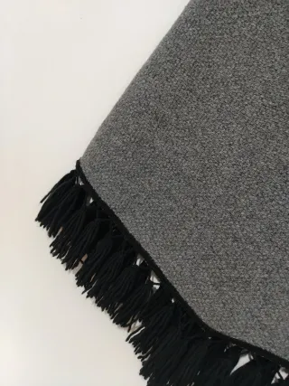 Gonna lunga con frange taglia L con lana e nylon