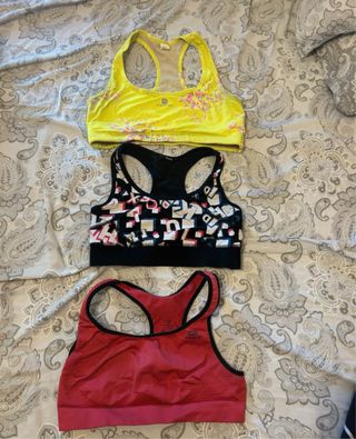 Set 3 top allenamento donna taglia S