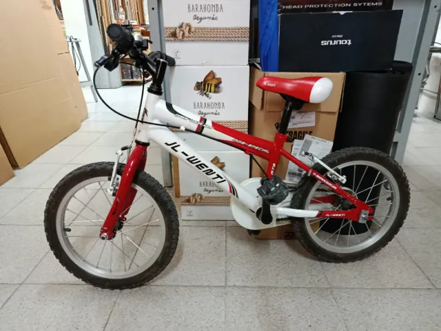 Bicicleta Infantil JL-Wenti Roja y Blanca