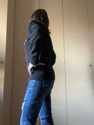 Felpa Mainlabel Nera Taglia S