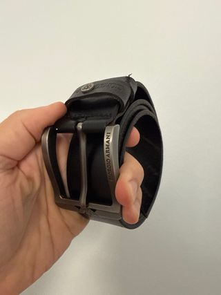 Cinturón Giorgio Armani Cuero Negro 104cm
