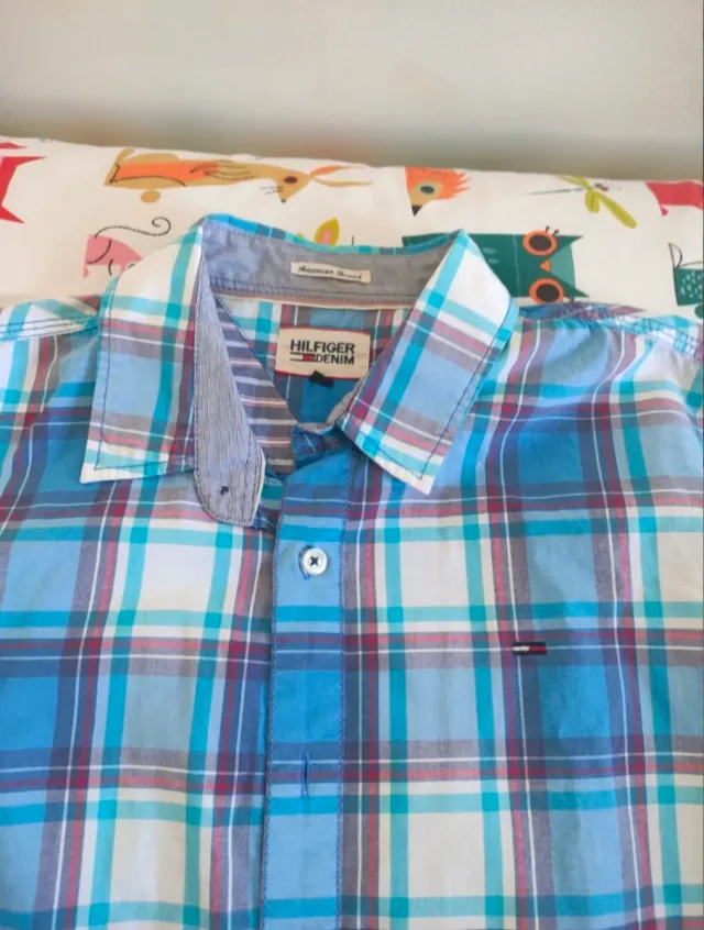 Camisa Tommy Hilfiger cuadros azul