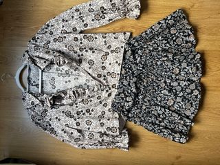 Conjunto Zara falda y camisa flores