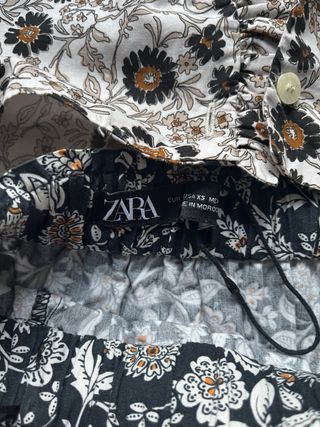 Conjunto Zara falda y camisa flores
