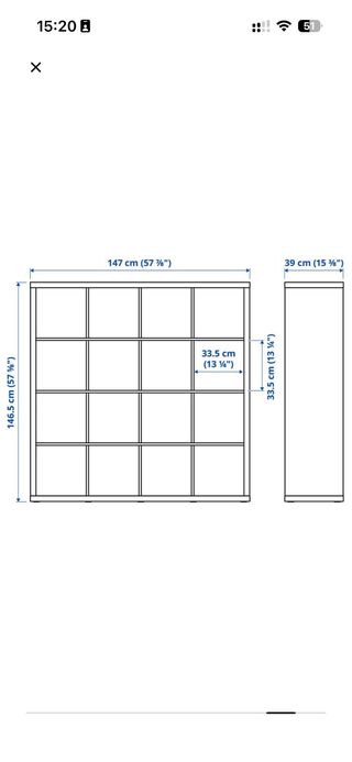 Mobile Kallax 16 scomparti Ikea