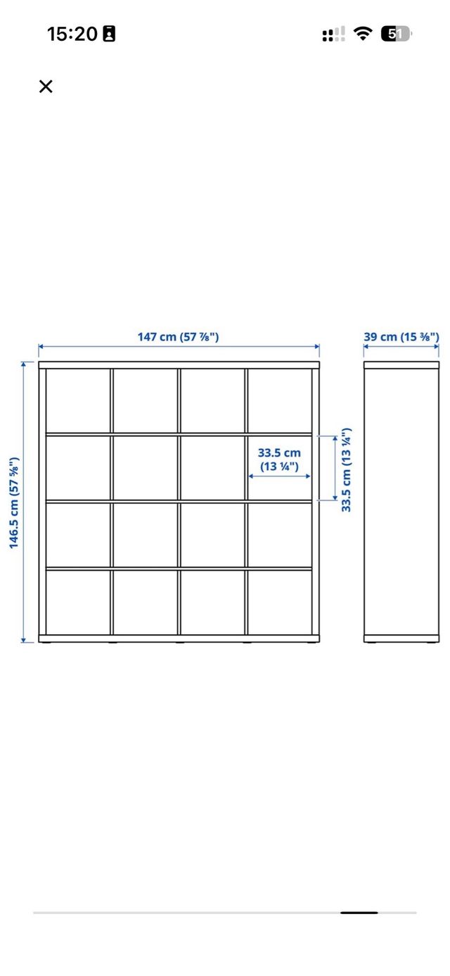 Mueble Kallax 16 huecos Ikea