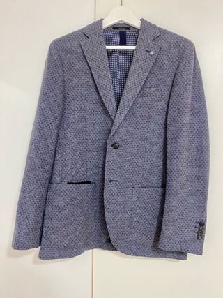 Blazer Massimo Dutti Azul/Gris