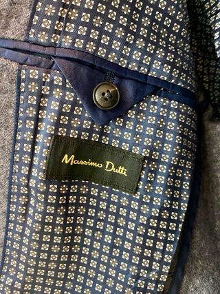 Blazer Massimo Dutti Azul/Gris