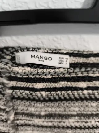 Falda Mango rayas grises